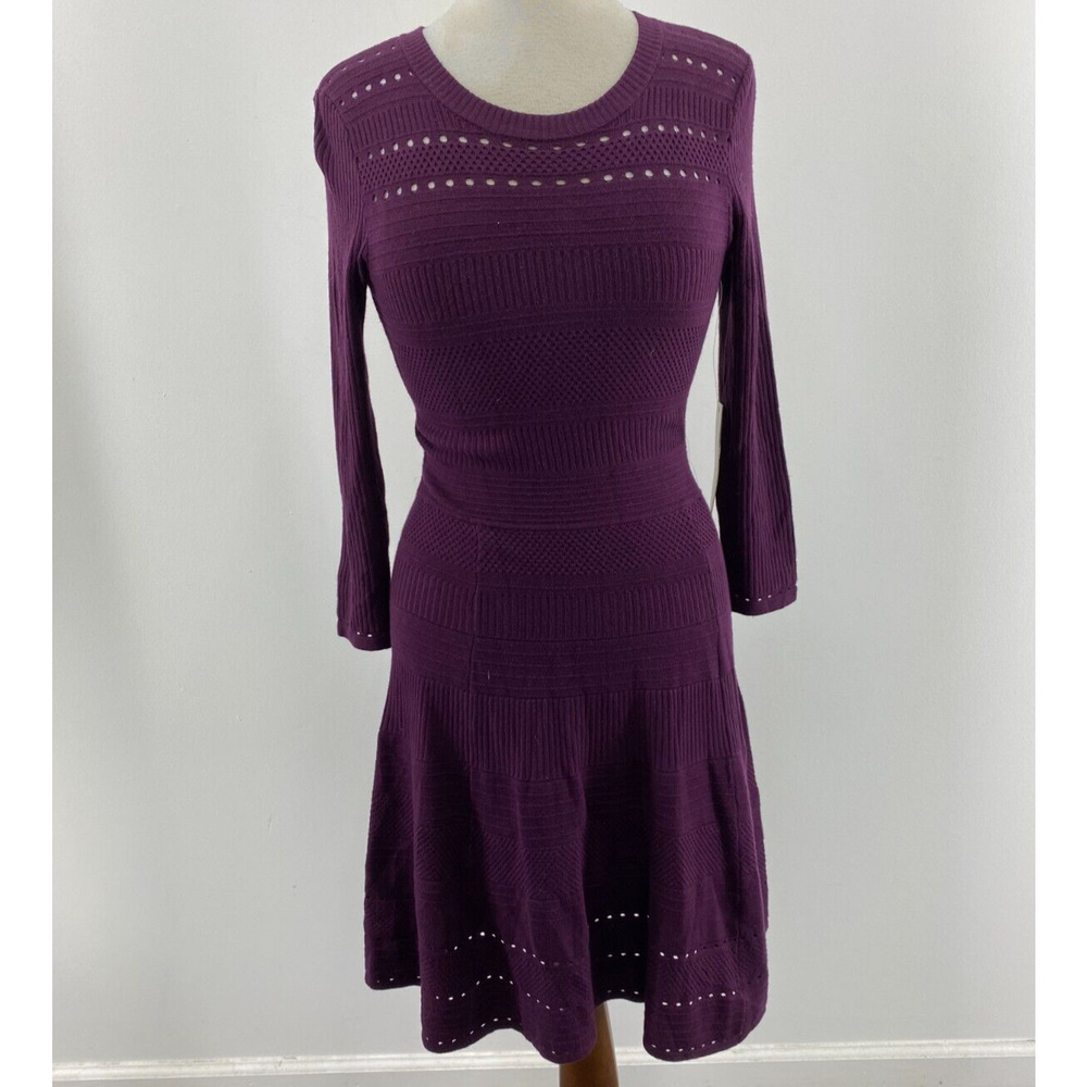 Eliza J Purple Knit Dress
